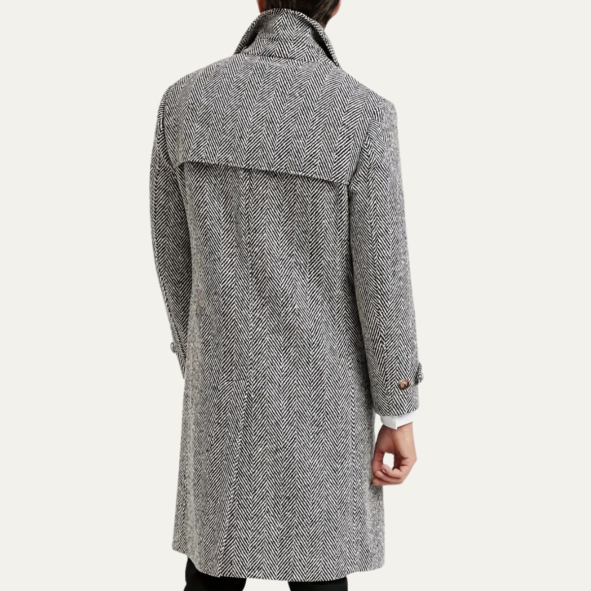 Vickery herringbone wool coat third view