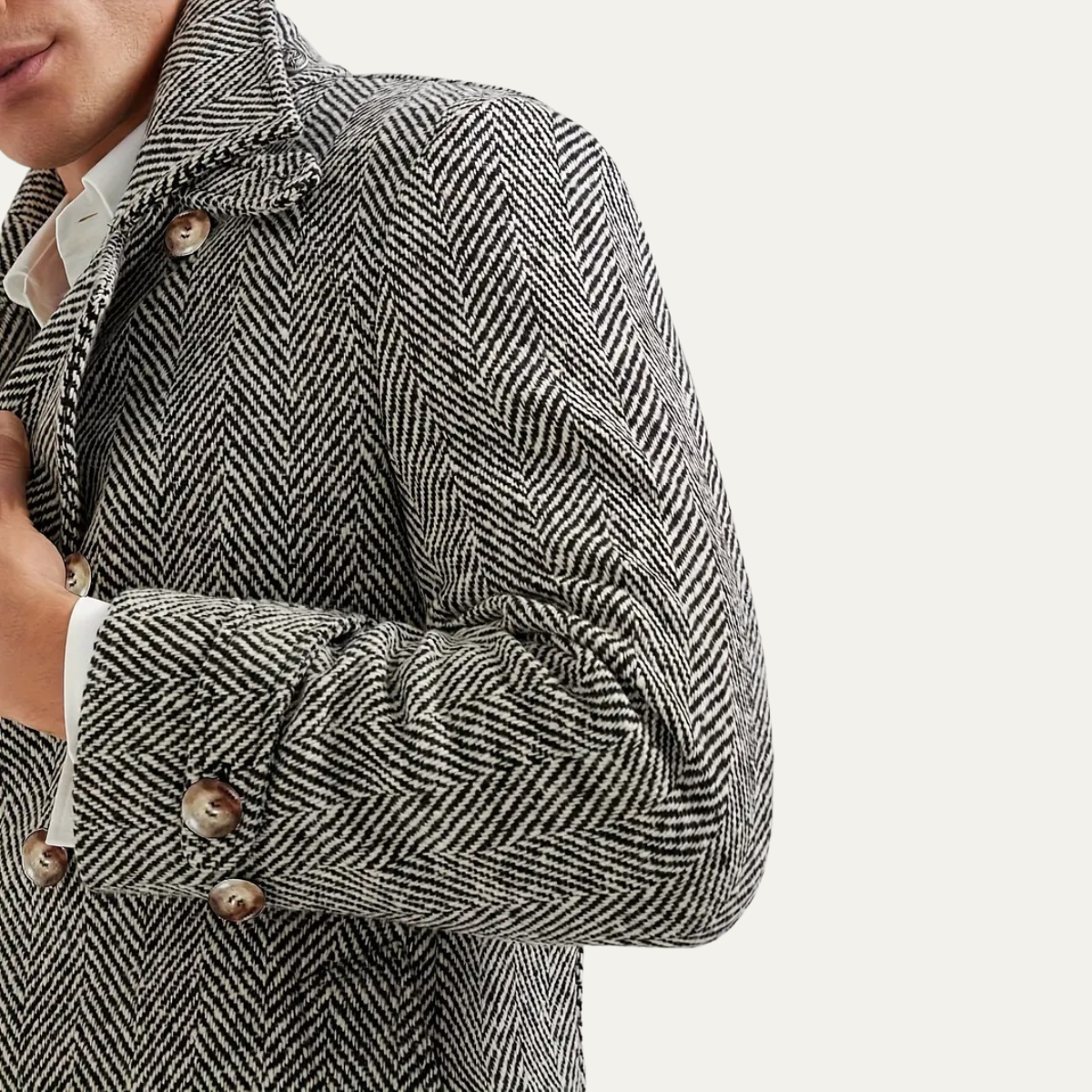 Vickery herringbone wool coat fifth view