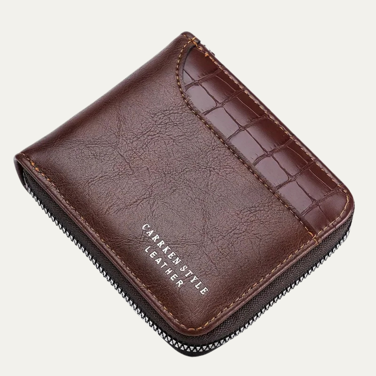 Edmund | Genuine Leather RFID Zip Wallet with Coin Pocket for Men