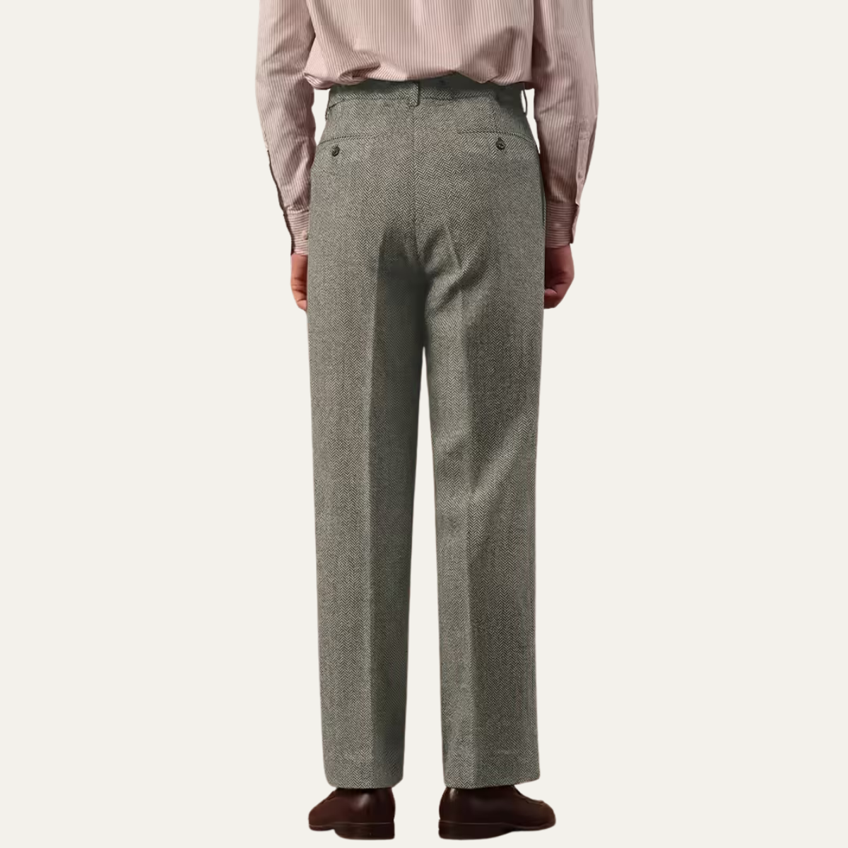 Herbert houndstooth pleated trousers