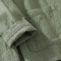Ingram linen shirt jacket detail view 9