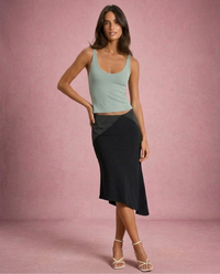Lucy | Scoop Neck Ribbed Cotton Tank Top