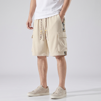 Herman | Men's Textured Drawstring Elastic Waist Summer Shorts