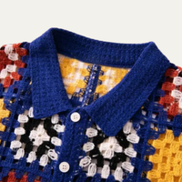 Aldous crochet polo shirt