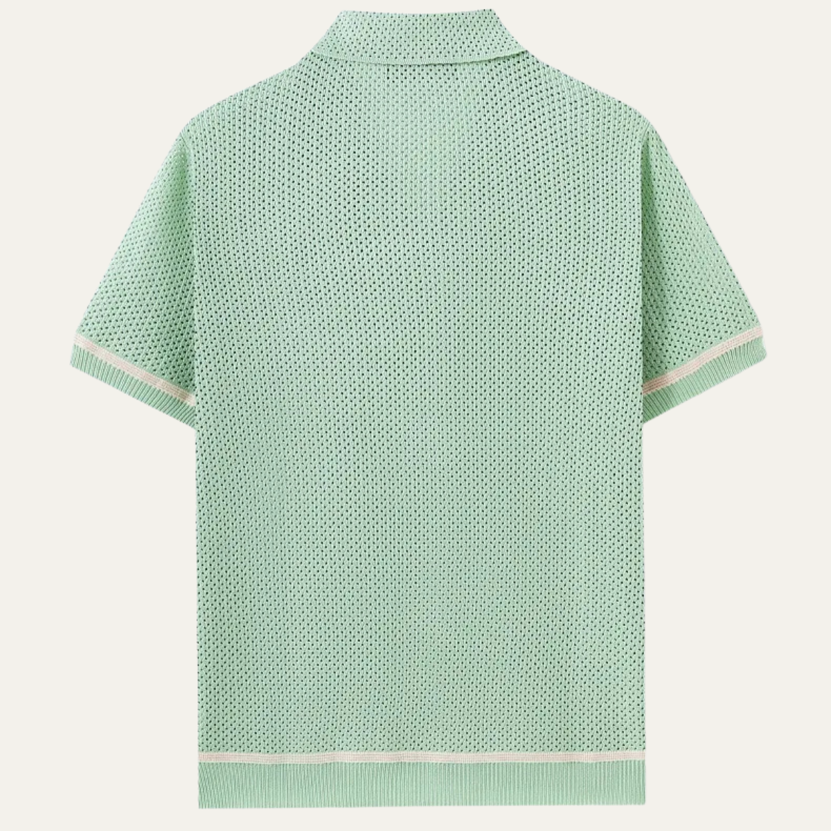 Sage knit shirt detail view 3