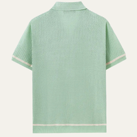 Sage knit shirt detail view 3