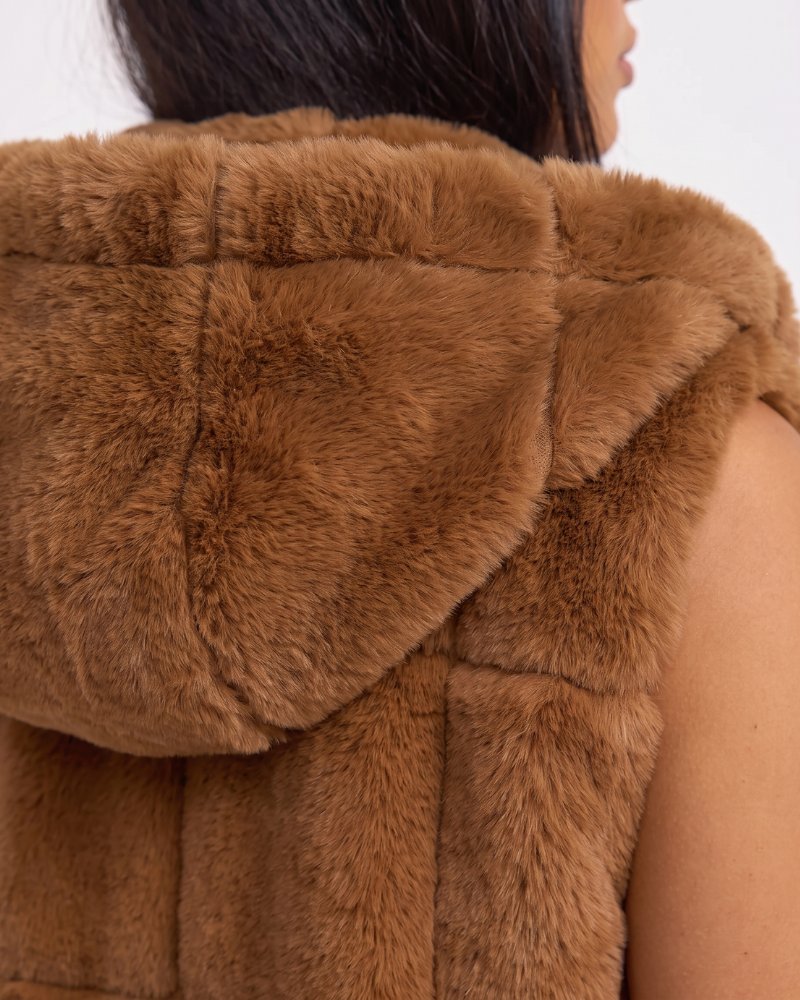 Marguerite | Hooded Quilted Longline Vest