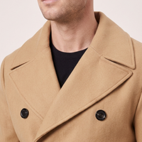 Rhys men's wool pea coat, view 9