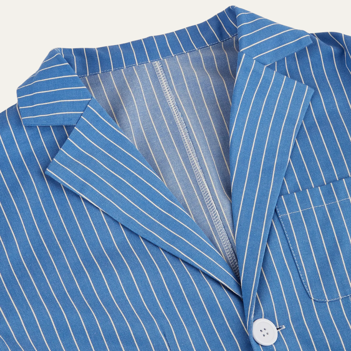 Zane | Striped Lightweight Cotton Linen Blend Blazer