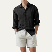 Declan linen shirt Black