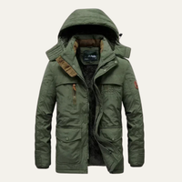 Everard men's waterproof parka jacket in Army Green