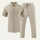 Porter | Linen Blend Summer Shirt and Trousers Set