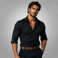 Ellison | Leather Belt with Black Pin Buckle