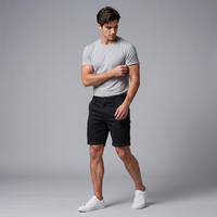Giles Cotton Casual Shorts Black