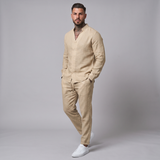 Quincy | Solid Colour Casual Shirt and Trousers Set
