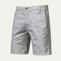 Gareth | Men's Solid Colour Cotton Breathable Chino Shorts