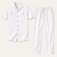 Radley short sleeve button up shirt and trousers beach set
