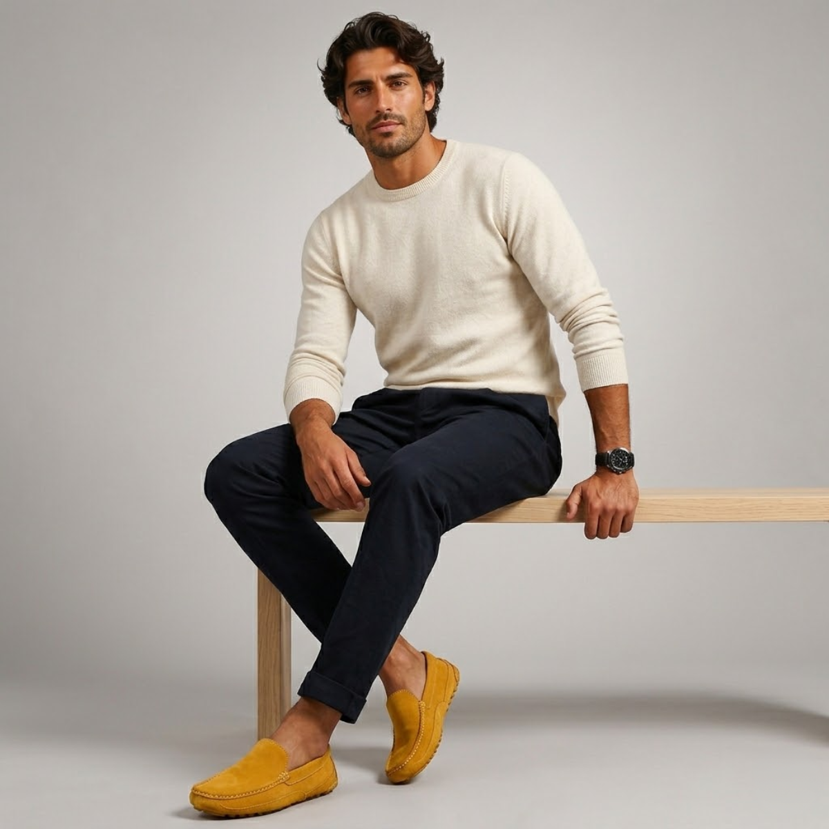 Noel | Men's Suede Leather Slip-On Loafers