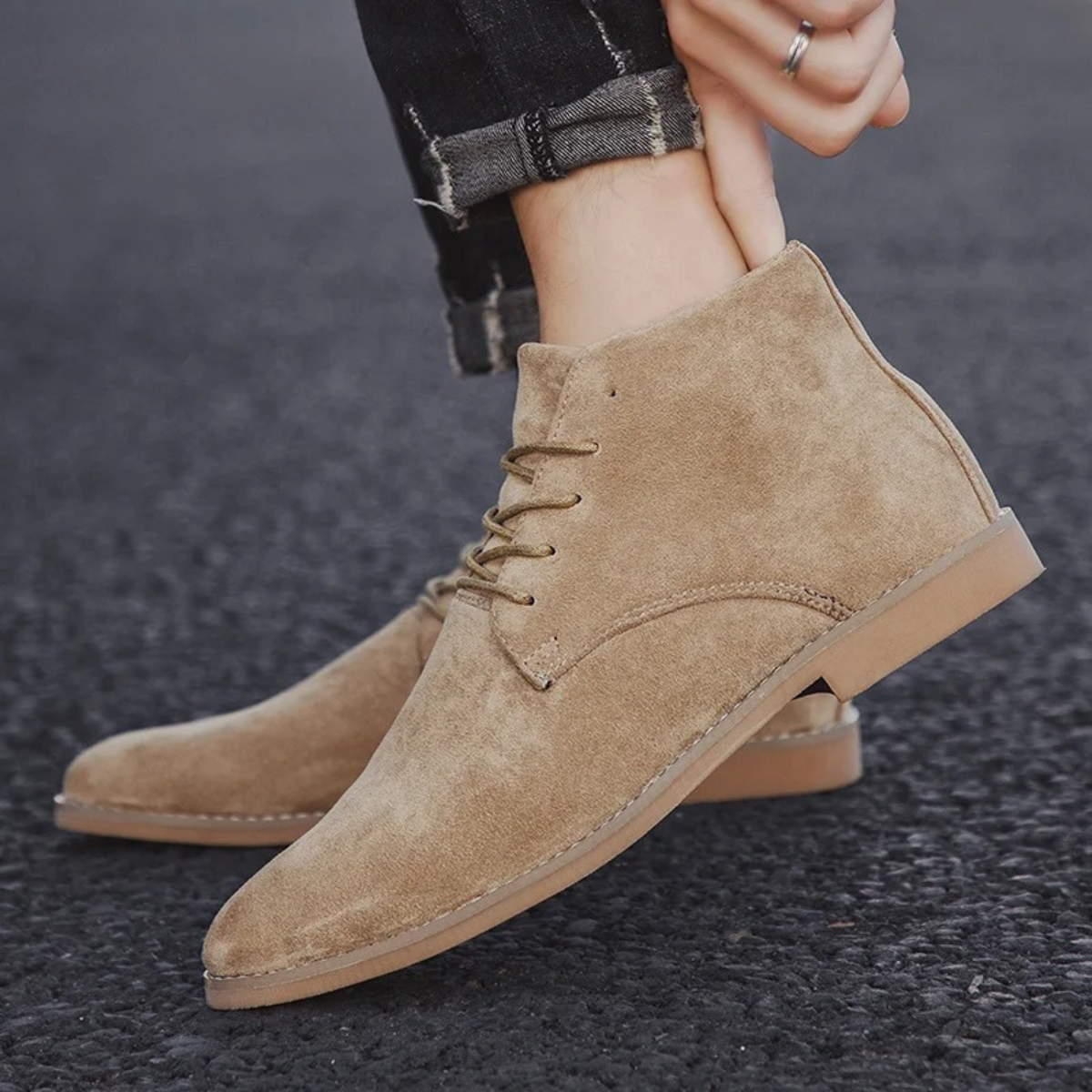Jax men's suede chukka boots, view 11