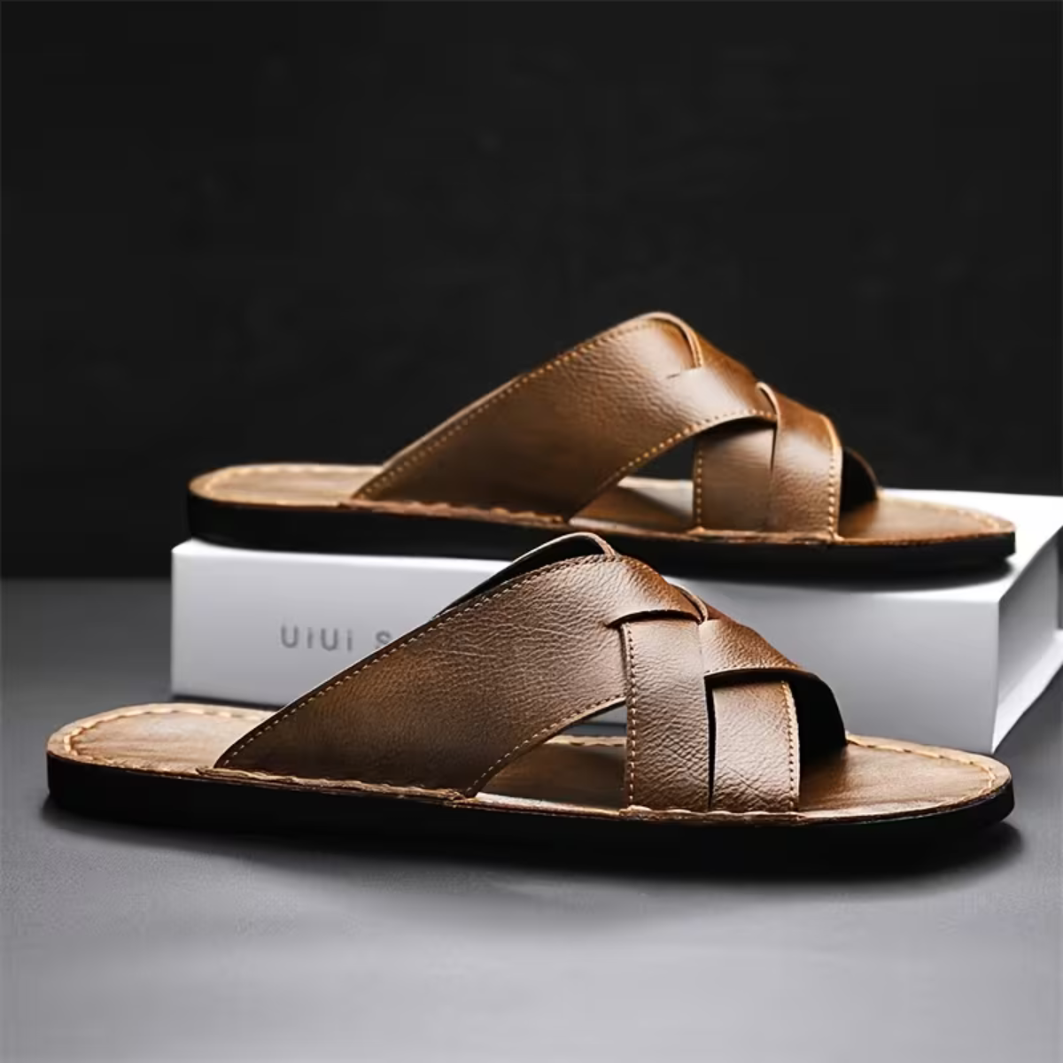 Clark slide sandals detail