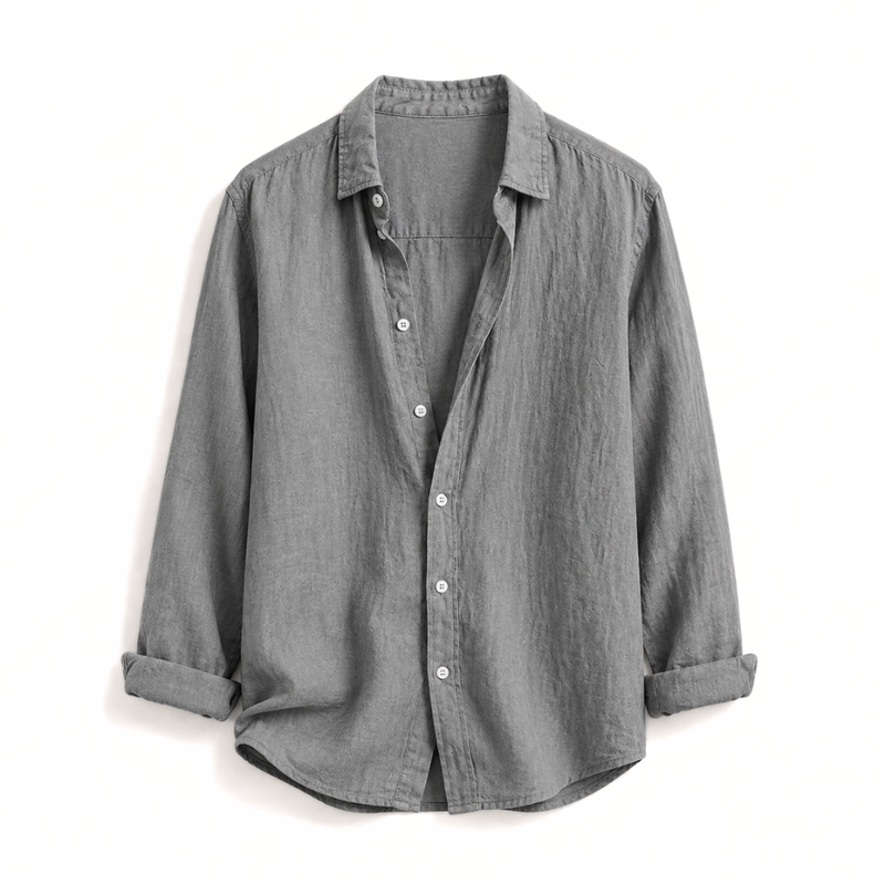 Alder men's button up shirt in Grey