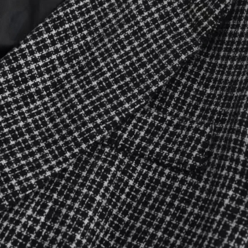 Mack | Slim Fit Double Breasted Houndstooth Tweed Blazer