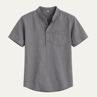 Kieran | Lightweight Cotton Linen Short Sleeve Shirt