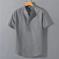 Kieran | Lightweight Cotton Linen Short Sleeve Shirt