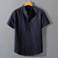 Kieran | Lightweight Cotton Linen Short Sleeve Shirt
