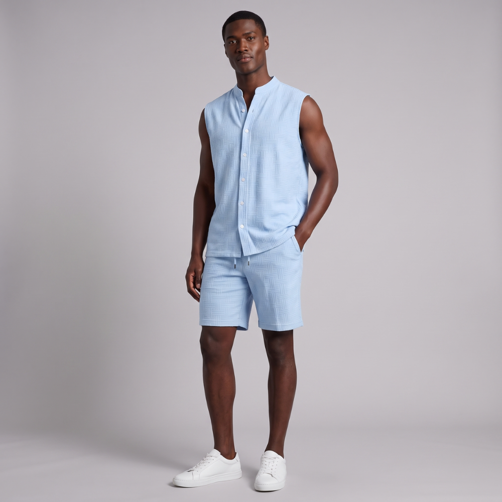 Paul | Sleeveless Shirt and Shorts Two Piece Summer Set
