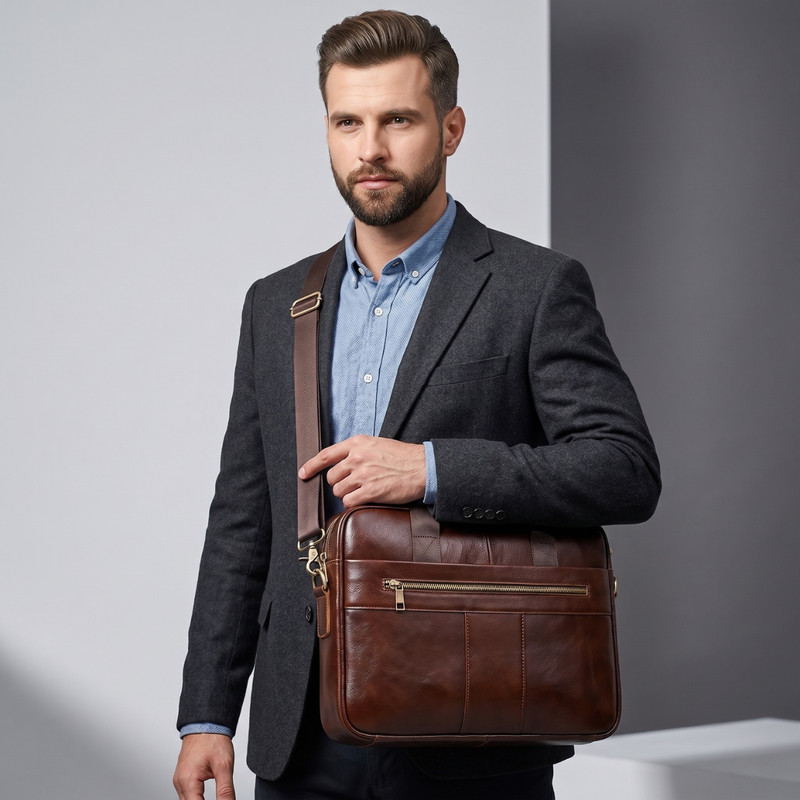 Dylan | Genuine Leather Business Shoulder Bag for Men