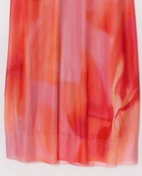 Victoria | Abstract Print V-Neck Spaghetti Strap Chiffon Maxi Slip Dress