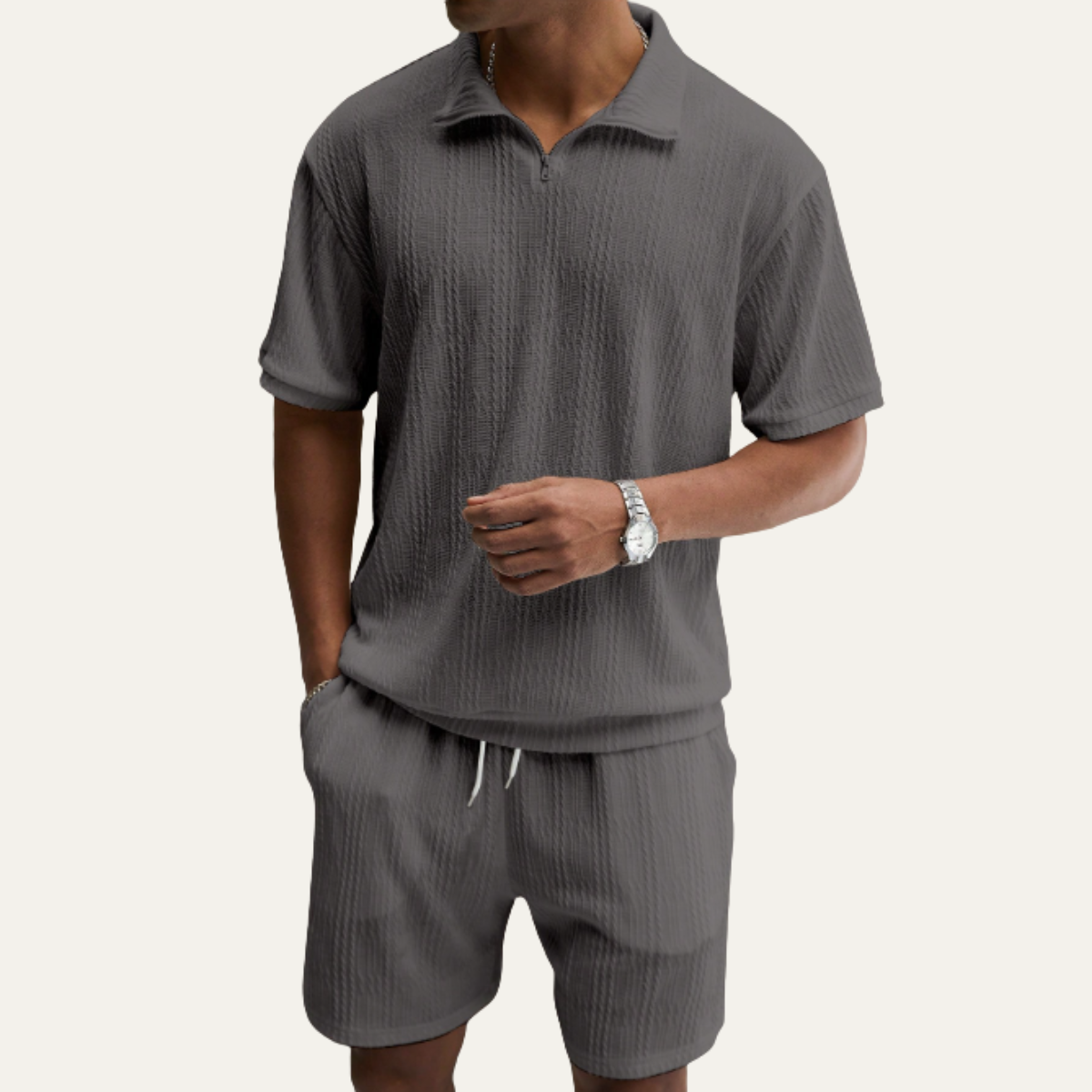 Vernon polo and shorts set third view
