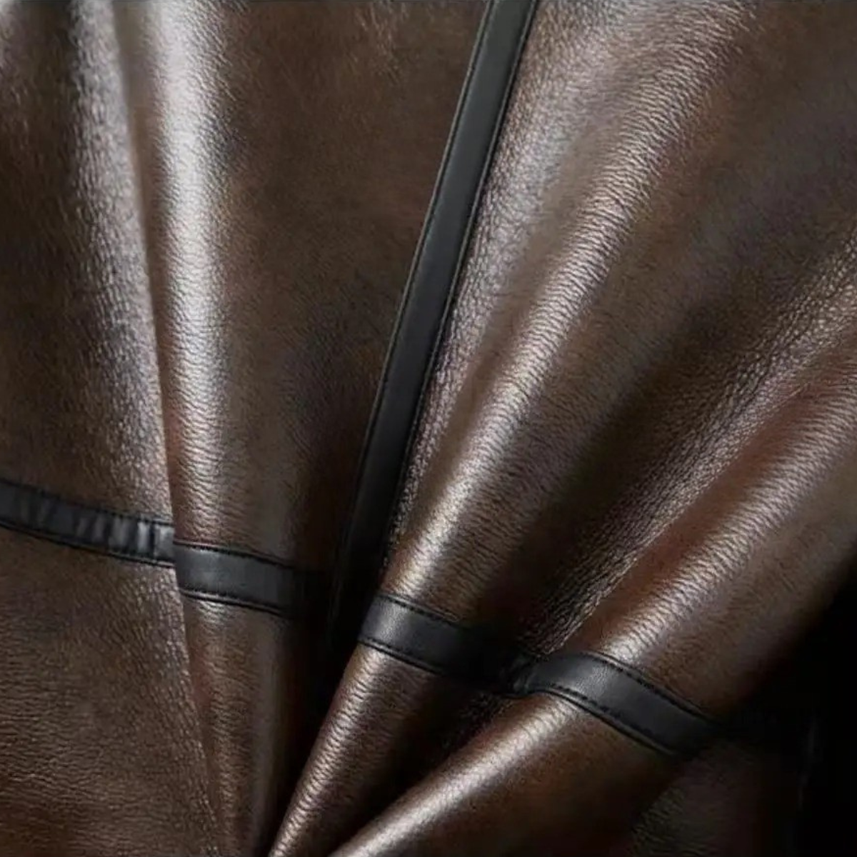 Haverford jacket leather texture detail