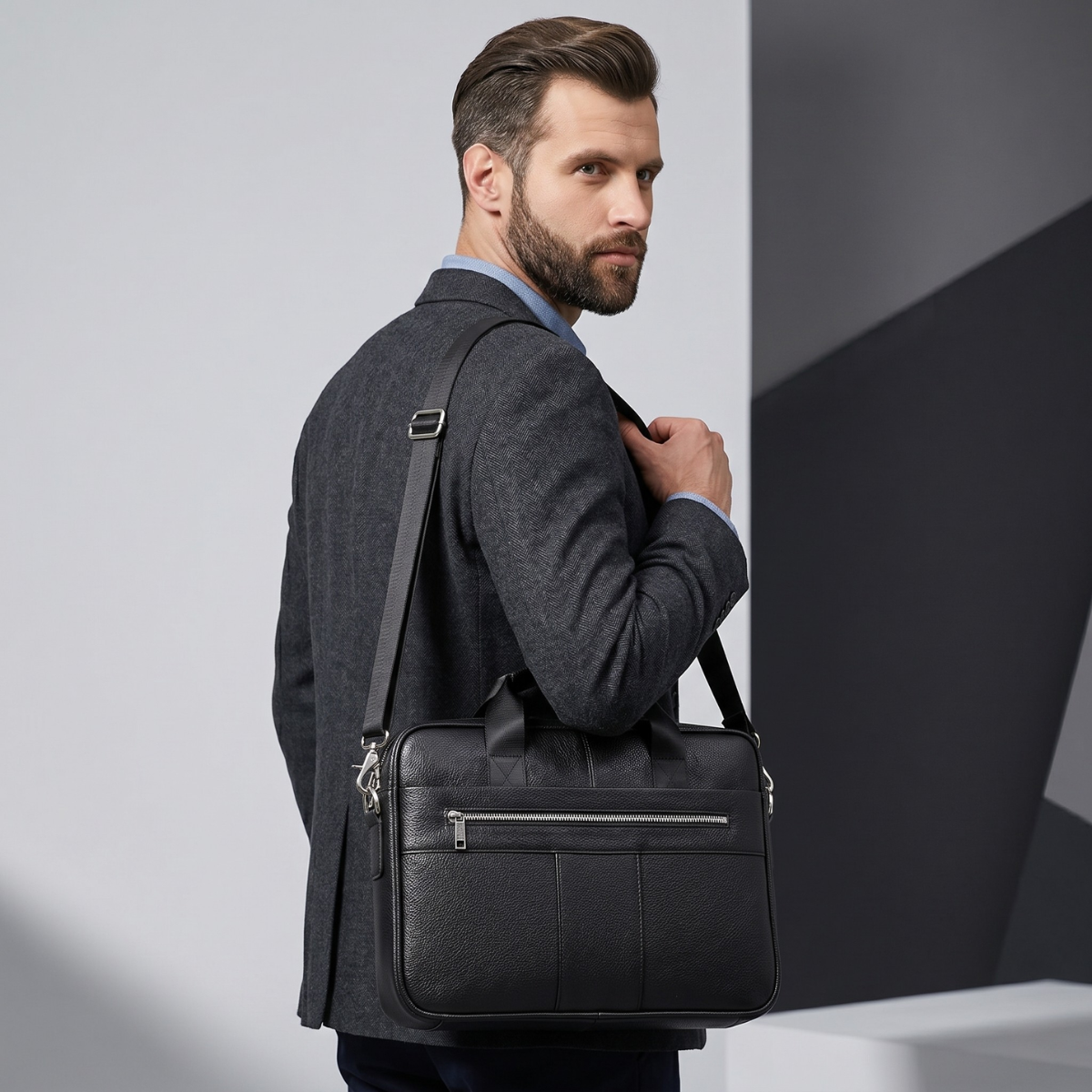 Dylan | Genuine Leather Business Shoulder Bag for Men