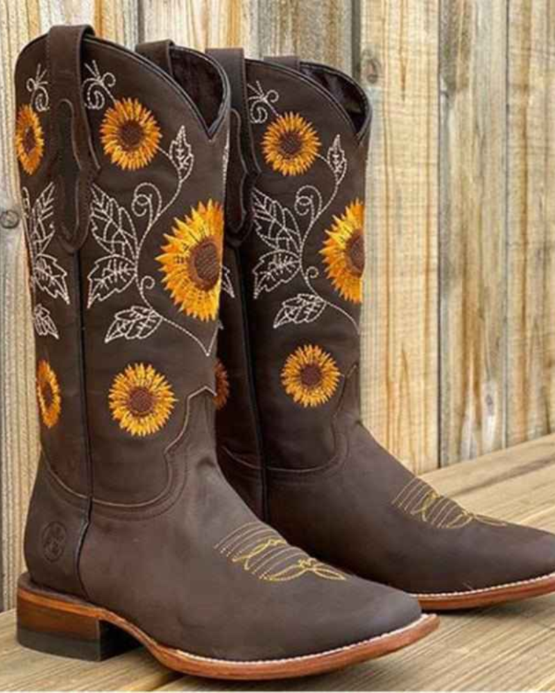 Marigold | Embroidered Cowboy Boots