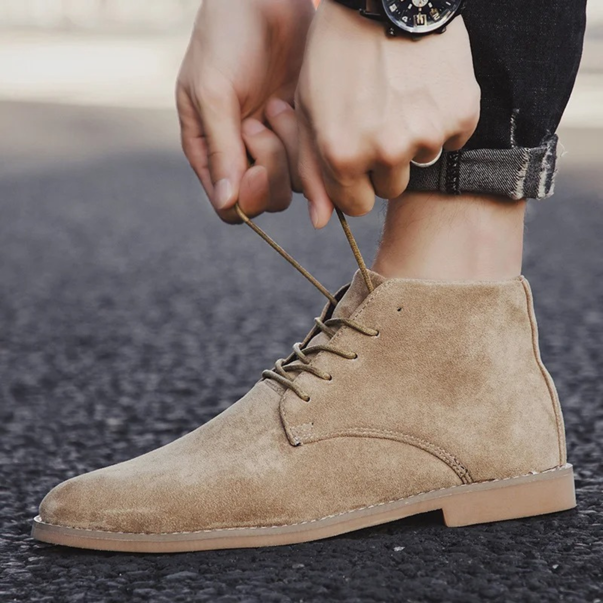 Jax men's suede chukka boots, view 12