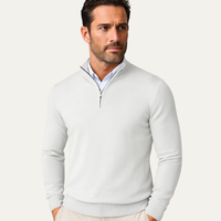 Morris | Half Zip Knit Jumper with Stand Collar