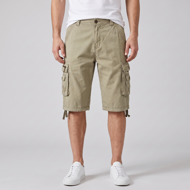 Jake | Cotton Utility Cargo Shorts with Multiple Pockets