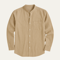 Boris | Men's Casual Button Up Linen Long Sleeve Shirt