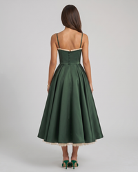Celestina | Corset-Style Sleeveless Midi Dress