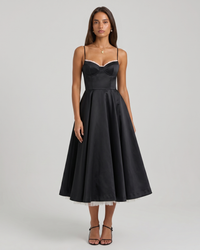 Celestina | Corset-Style Sleeveless Midi Dress