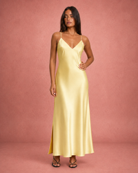 Amelia | Satin Slip Midi Dress