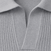 Enzo | Men's Knitted Long Sleeve Open Collar Polo Jumper