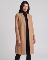 Susannah | Women's Open Front Collarless Long Coat