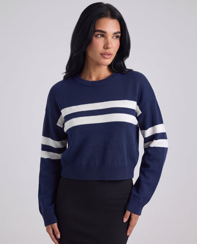 Calliope | Women's Cropped Striped Jumper