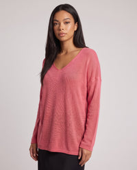 Greta | Women's V-Neck Relaxed Fit Jumper Lightweight Knit