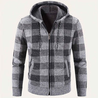 Westcott | Men's Plaid Knit Zip Up Hoodie