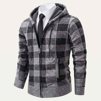 Westcott | Men's Plaid Knit Zip Up Hoodie