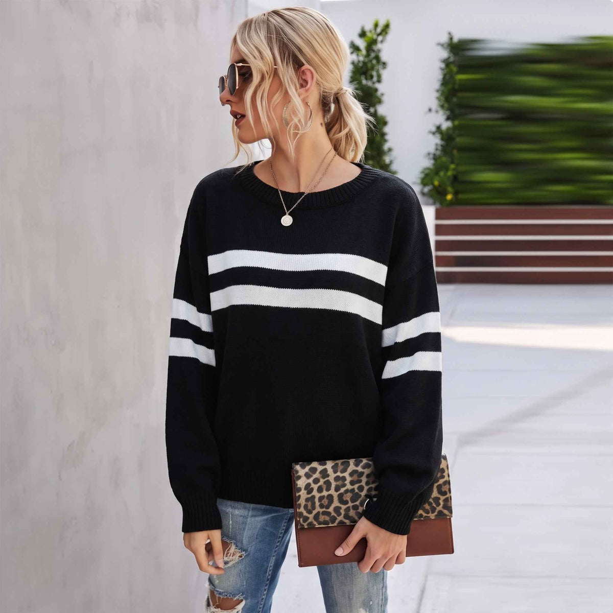 Calliope | Women's Cropped Striped Jumper